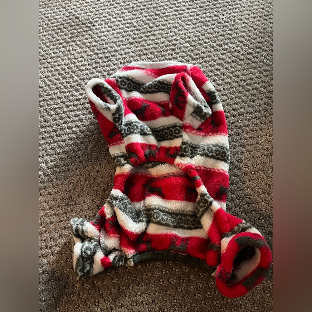 Dog puppy cat pet winter reindeer Christmas pajamas